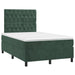 Pat box spring cu saltea, verde închis, 120x190 cm, catifea - WALTI WALTI