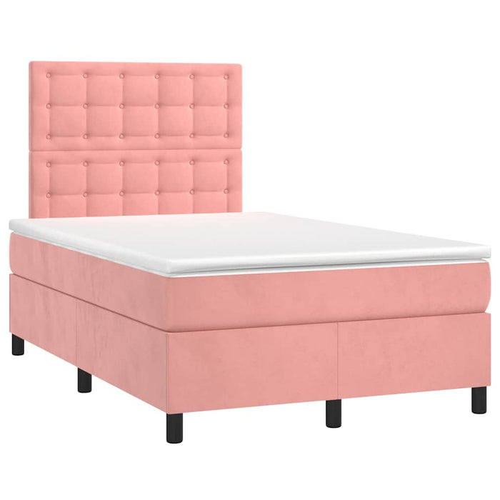 Pat box spring cu saltea, negru, 120x190 cm, catifea - WALTI WALTI