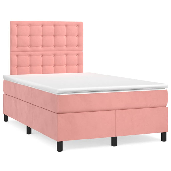 Pat box spring cu saltea, negru, 120x190 cm, catifea - WALTI WALTI