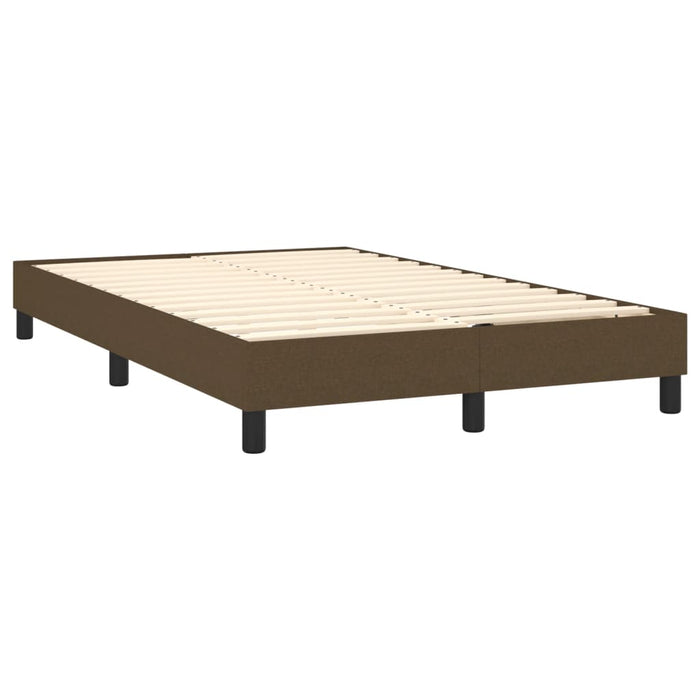 Pat cu arcuri, saltea și LED, maro închis, 120x190 cm, textil - WALTI WALTI