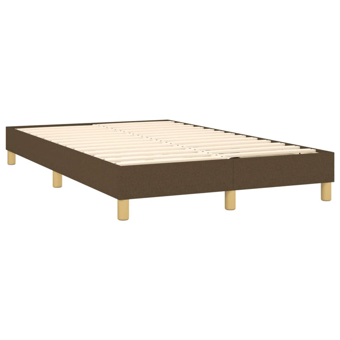 Pat cu arcuri, saltea și LED, maro închis, 120x190 cm, textil - WALTI WALTI