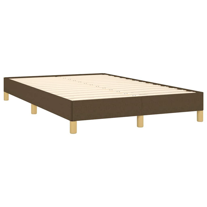 Pat cu arcuri, saltea și LED, maro închis, 120x190 cm, textil - WALTI WALTI