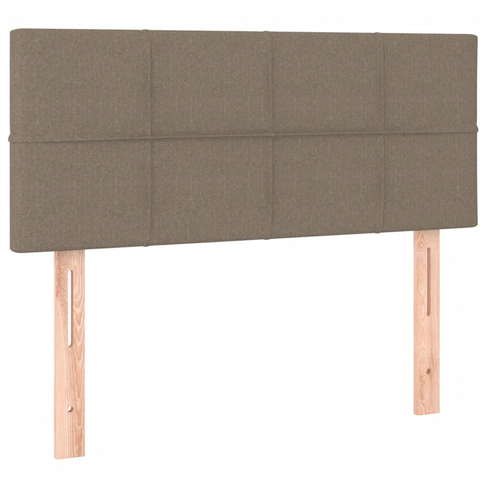 Pat cu arcuri, saltea și LED, gri taupe, 120x190 cm, textil - WALTI WALTI