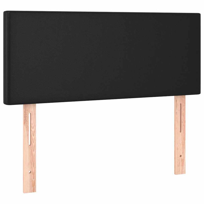 Pat box spring cu saltea și LED, negru, 120x190 cm, piele eco - WALTI WALTI