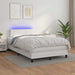 Pat box spring cu saltea și LED, alb, 120x190 cm, piele eco - WALTI WALTI
