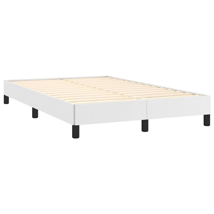 Pat box spring cu saltea și LED, alb, 120x190 cm, piele eco - WALTI WALTI