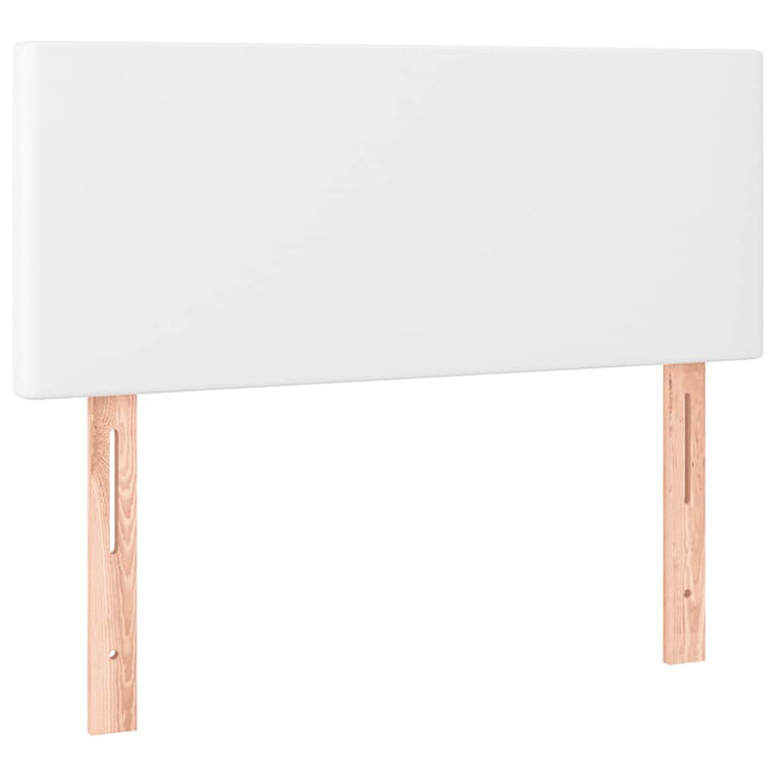Pat box spring cu saltea și LED, alb, 120x190 cm, piele eco - WALTI WALTI