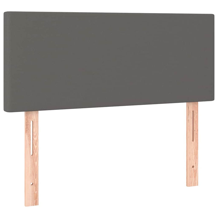 Pat cu arcuri, cu saltea și LED, gri, 120x190 cm, piele eco - WALTI WALTI
