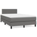 Pat cu arcuri, cu saltea și LED, gri, 120x190 cm, piele eco - WALTI WALTI