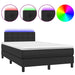 Pat box spring cu saltea și LED, negru, 120x190 cm, piele eco - WALTI WALTI