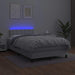 Pat box spring cu saltea și LED, alb, 120x190 cm, piele eco - WALTI WALTI