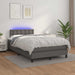 Pat cu arcuri, cu saltea și LED, gri, 120x190 cm, piele eco - WALTI WALTI