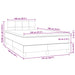 Pat box spring cu saltea/LED albastru închis 120x190cm catifea - WALTI WALTI