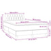 Pat box spring cu saltea/LED albastru închis 120x190cm catifea - WALTI WALTI