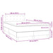 Pat box spring cu saltea/LED albastru închis 120x190cm catifea - WALTI WALTI