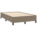 Pat cu arcuri, saltea și LED, gri taupe, 120x190 cm, textil - WALTI WALTI