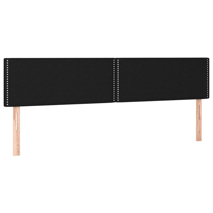 Pat cu arcuri, saltea și LED, negru, 120x190 cm, textil - WALTI WALTI