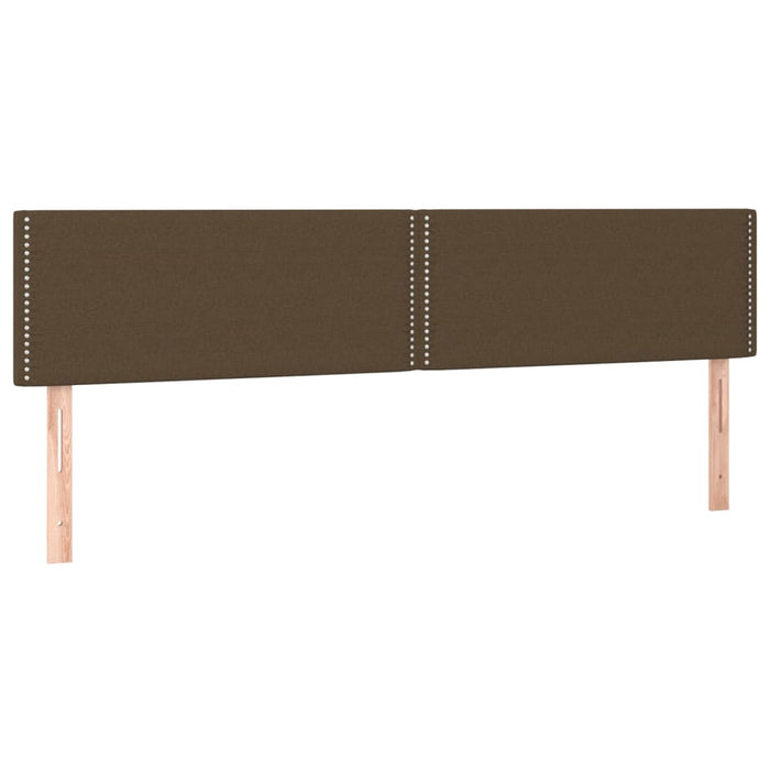 Pat cu arcuri, saltea și LED, maro închis, 120x190 cm, textil - WALTI WALTI
