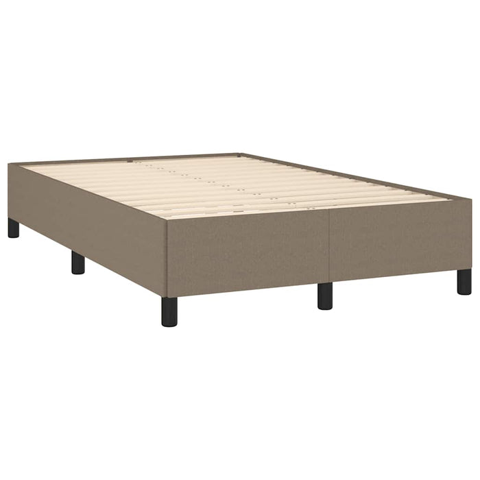 Pat cu arcuri, saltea și LED, gri taupe, 120x190 cm, textil - WALTI WALTI