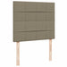 Pat cu arcuri, saltea și LED, gri taupe, 120x190 cm, textil - WALTI WALTI