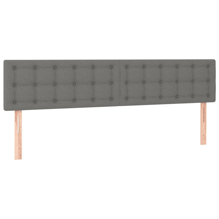Pat cu arcuri, saltea și LED, gri închis, 120x190 cm, textil - WALTI WALTI