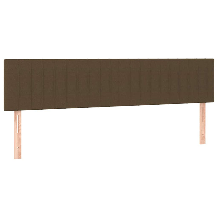 Pat cu arcuri, saltea și LED, maro închis, 120x190 cm, textil - WALTI WALTI