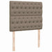 Pat cu arcuri, saltea și LED, gri taupe, 120x190 cm, textil - WALTI WALTI