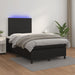 Pat box spring cu saltea și LED, negru, 120x190 cm, piele eco - WALTI WALTI