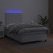 Pat box spring cu saltea și LED, alb, 120x190 cm, piele eco - WALTI WALTI