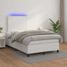 Pat box spring cu saltea și LED, alb, 120x190 cm, piele eco - WALTI WALTI