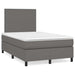 Pat cu arcuri, cu saltea și LED, gri, 120x190 cm, piele eco - WALTI WALTI
