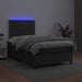 Pat box spring cu saltea și LED, negru, 120x190 cm, piele eco - WALTI WALTI