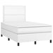 Pat box spring cu saltea și LED, alb, 120x190 cm, piele eco - WALTI WALTI