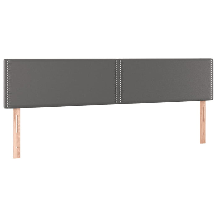 Pat cu arcuri, cu saltea & LED, gri, 120x190 cm, piele eco - WALTI WALTI
