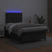 Pat box spring cu saltea și LED, negru, 120x190 cm, piele eco - WALTI WALTI