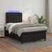 Pat box spring cu saltea și LED, negru, 120x190 cm, piele eco - WALTI WALTI