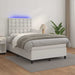 Pat box spring cu saltea și LED, alb, 120x190 cm, piele eco - WALTI WALTI