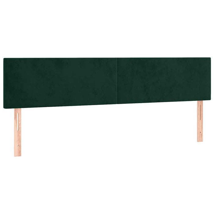 Pat cu arcuri, saltea și LED, verde închis, 120x190 cm, catifea - WALTI WALTI