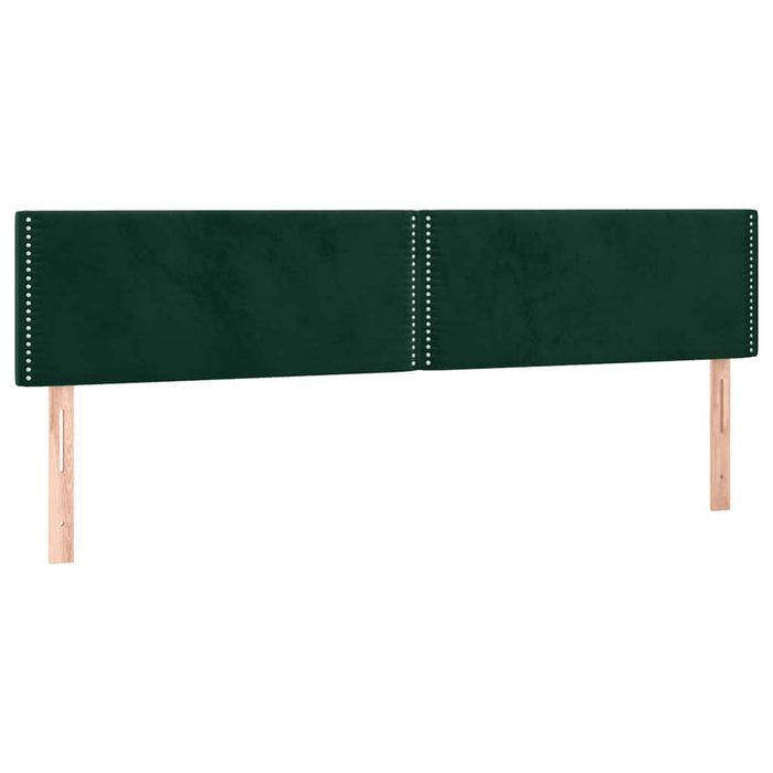 Pat cu arcuri, saltea și LED, verde închis, 120x190 cm, catifea - WALTI WALTI