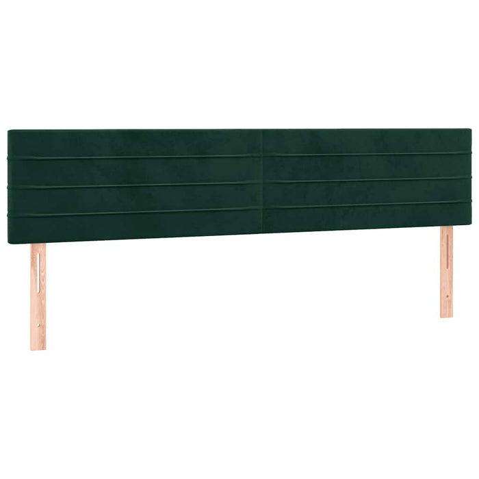 Pat cu arcuri, saltea și LED, verde închis, 120x190 cm, catifea - WALTI WALTI