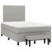 Pat box spring cu saltea, gri deschis, 120x190 cm, textil - WALTI WALTI