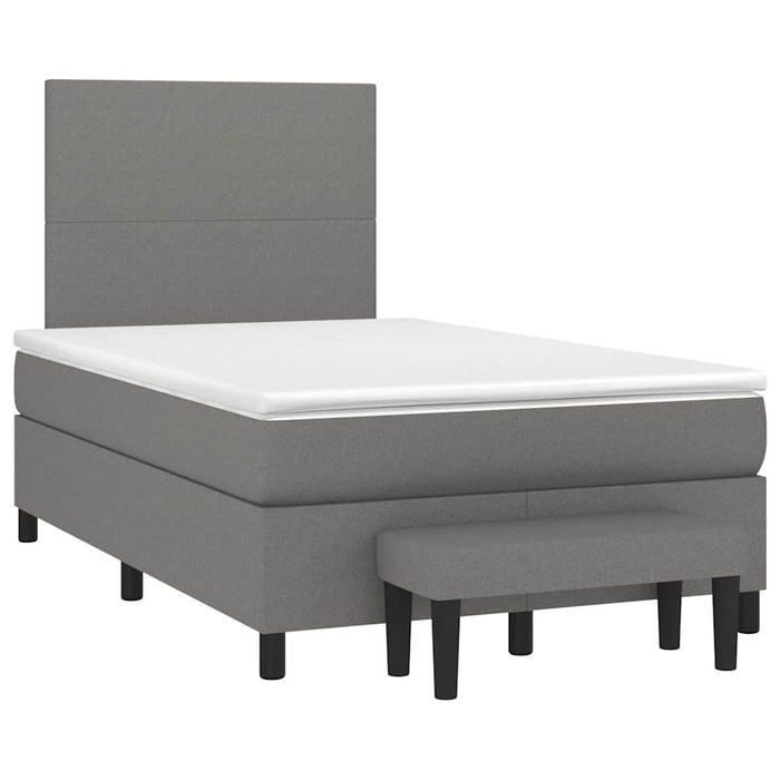Pat box spring cu saltea, maro închis, 120x190 cm, textil - WALTI WALTI