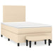 Pat continental cu saltea, crem, 120x190 cm, textil - WALTI WALTI