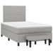 Pat box spring cu saltea, gri deschis, 120x190 cm, textil - WALTI WALTI