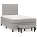 Pat box spring cu saltea, gri deschis, 120x190 cm, textil - WALTI WALTI