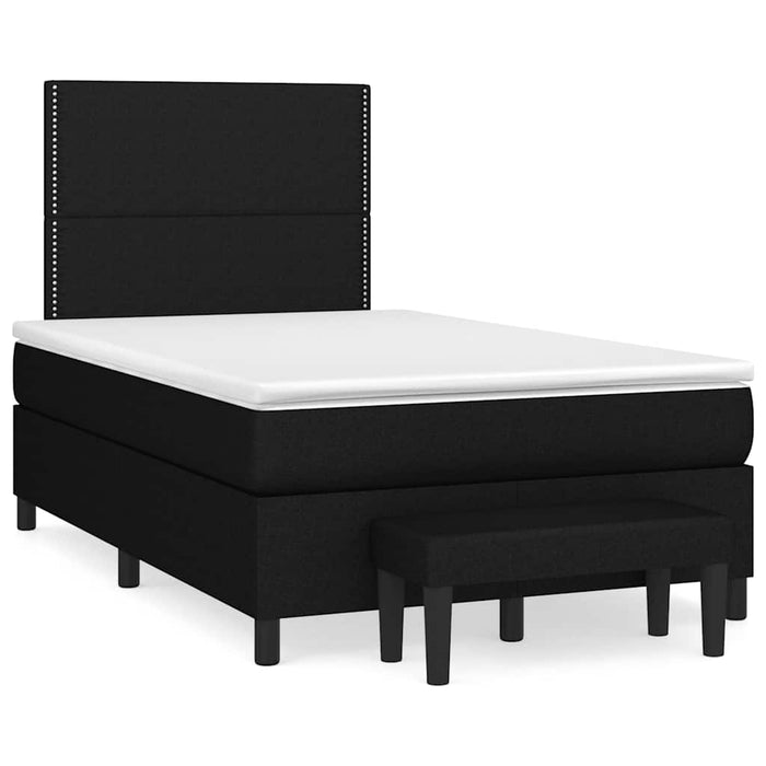 Pat box spring cu saltea, negru, 120x190 cm, catifea - WALTI WALTI
