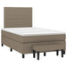 Pat box spring cu saltea, taupe, 120x190 cm material textil - WALTI WALTI