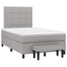 Pat box spring cu saltea, gri deschis, 120x190 cm, textil - WALTI WALTI