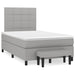Pat box spring cu saltea, gri deschis, 120x190 cm, textil - WALTI WALTI