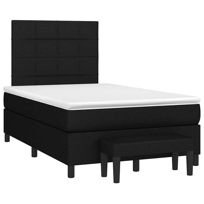 Pat box spring cu saltea, negru, 120x190 cm, catifea - WALTI WALTI